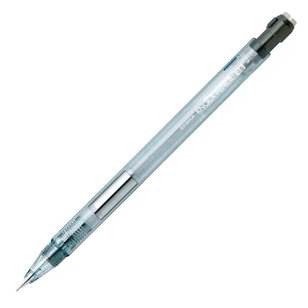 Zebra Knock Pencil Sallamalı Kalem Saydam Gri, 0,5 mm | Yaz ve Çiz